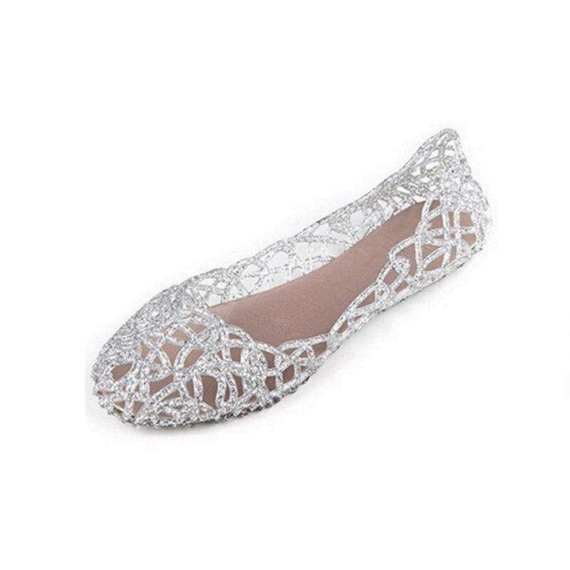 Elegant silver and clear crystal women's slip-on beach sandals for summer events.