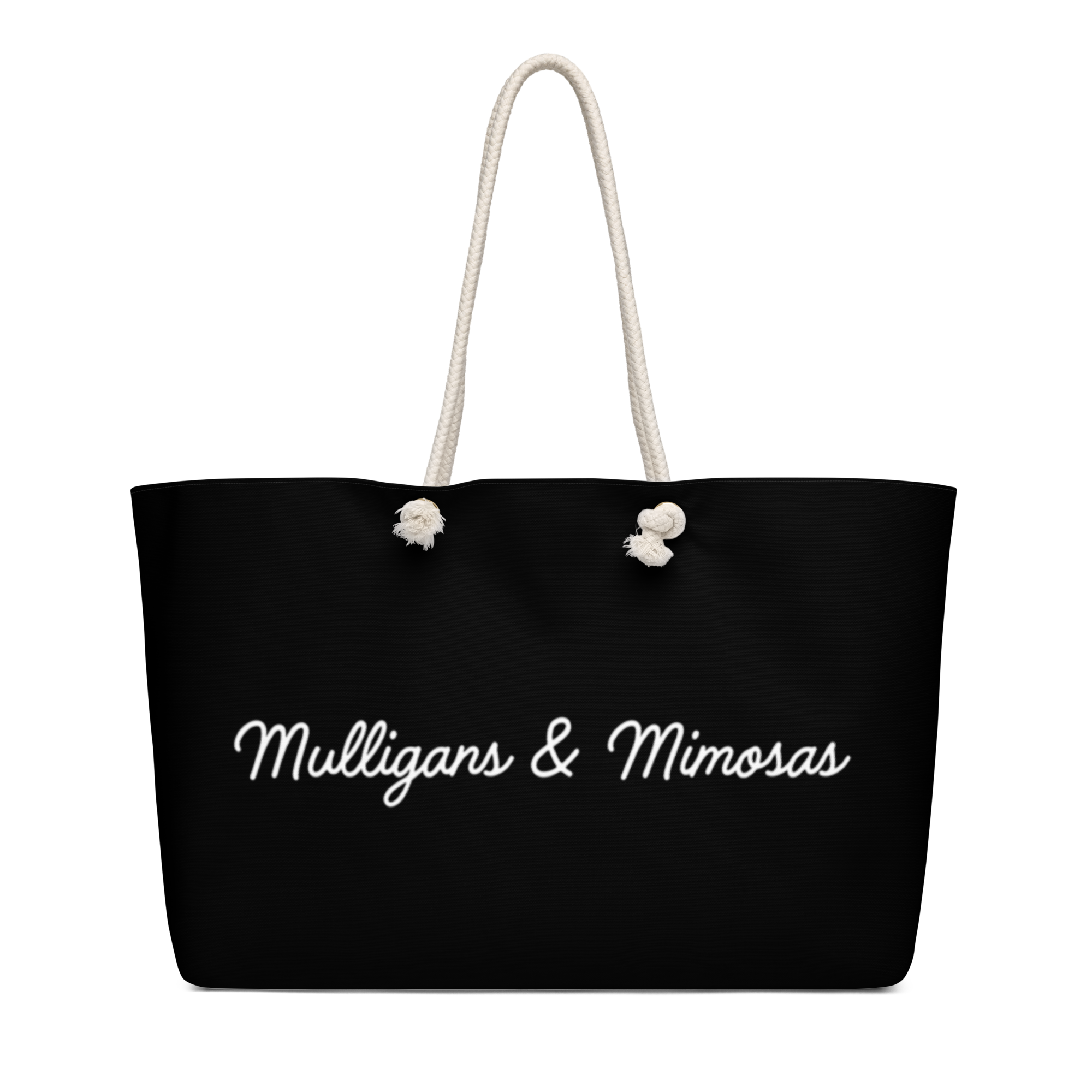 Mulligans & Mimosas Black Golf Tote Bag