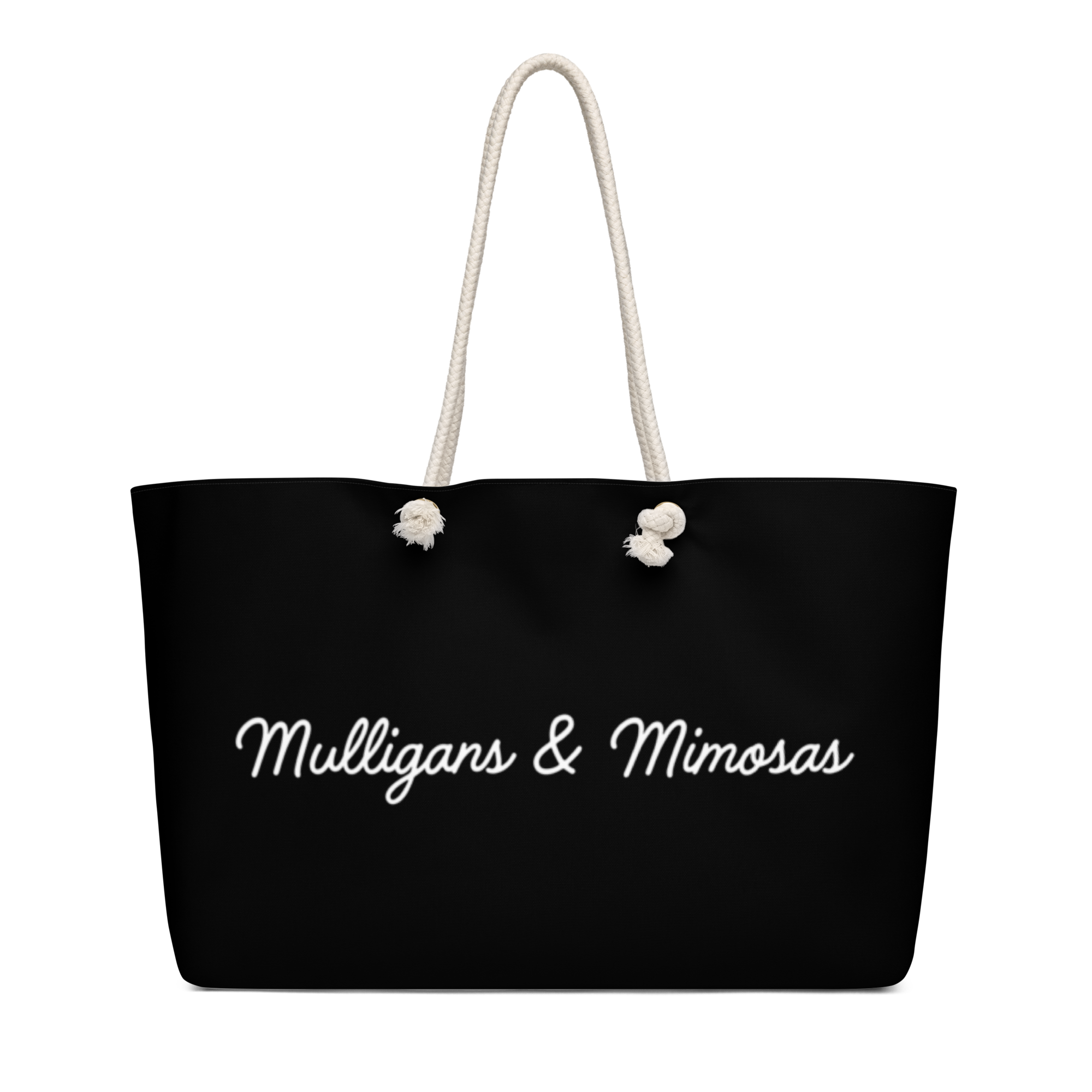 Mulligans & Mimosas Black Golf Tote Bag