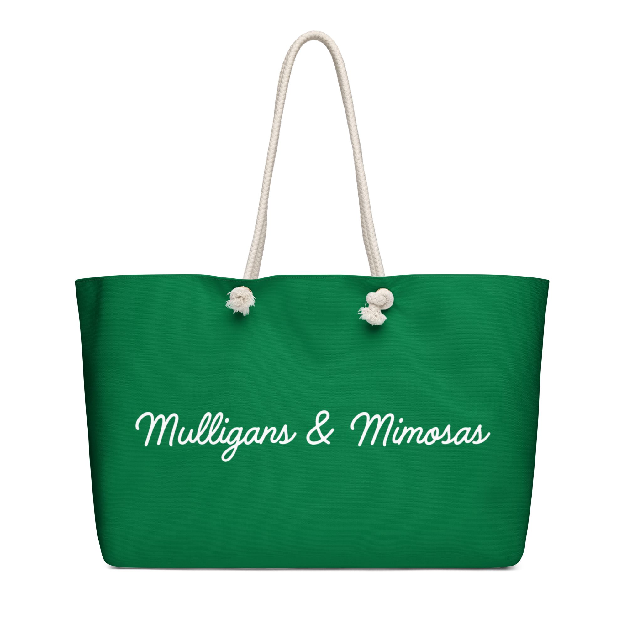 Mulligans & Mimosas Kelly Green Golf Tote Bag