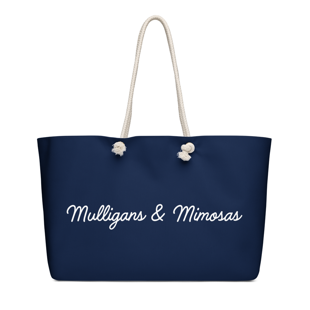Mulligans & Mimosas Navy Golf Tote Bag