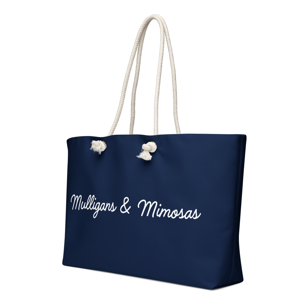 Mulligans & Mimosas Navy Golf Tote Bag