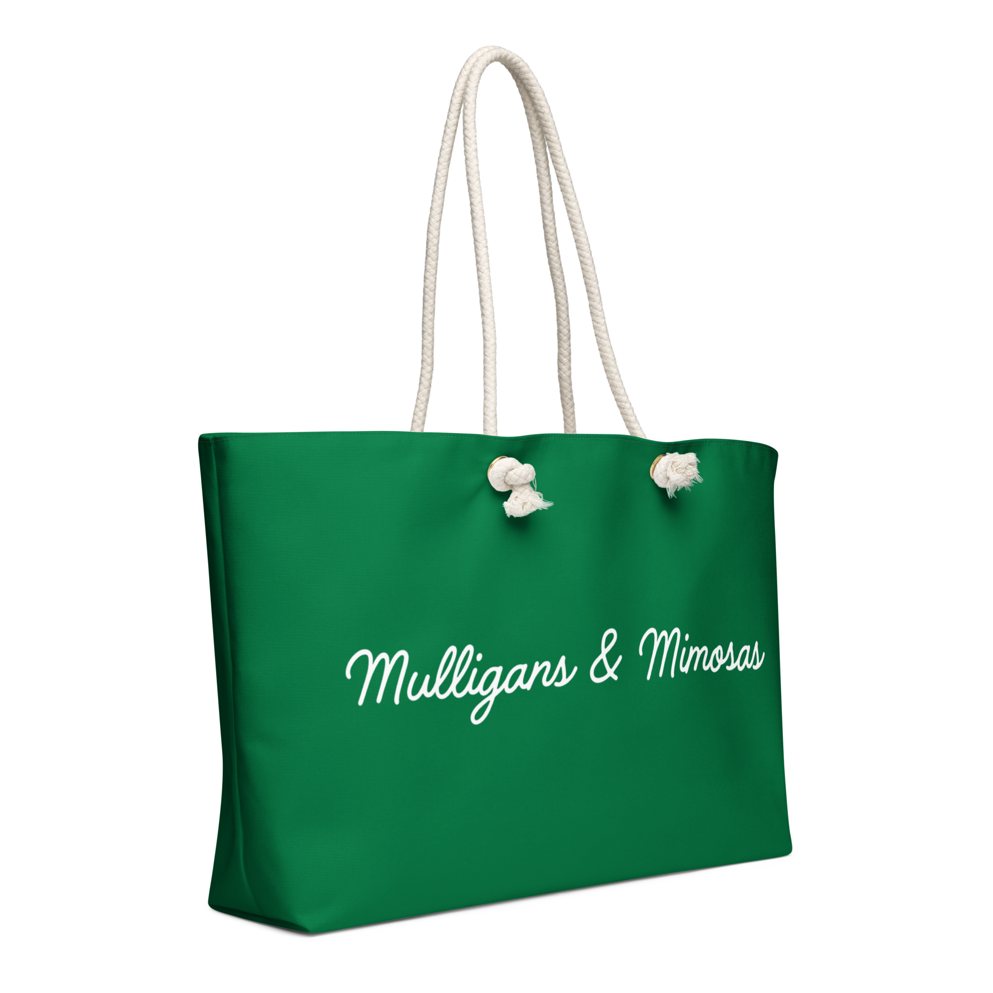 Mulligans & Mimosas Kelly Green Golf Tote Bag