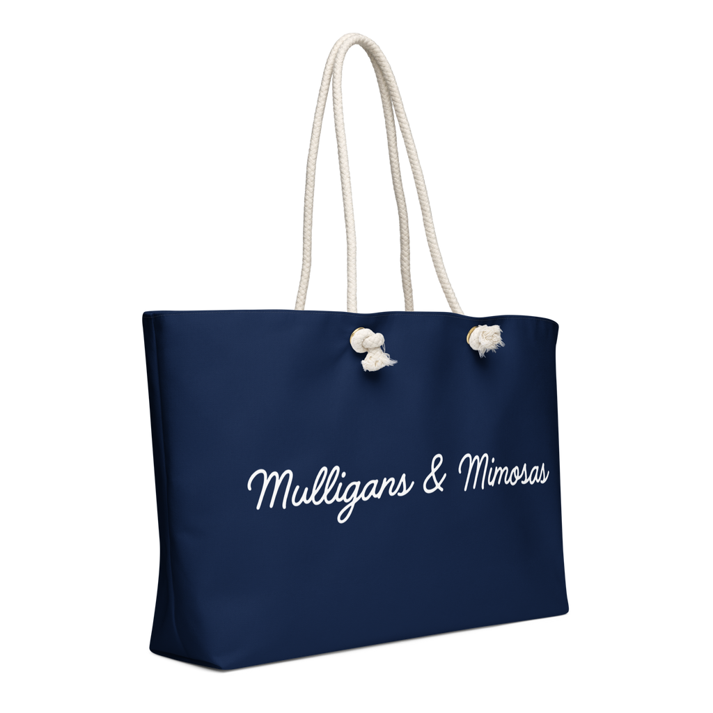 Mulligans & Mimosas Navy Golf Tote Bag