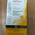 Bottle of Wella Color Charm Liquid Haircolor in 9G Pure Golden Blonde