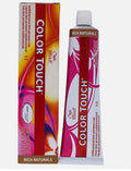 Wella Color Touch 6/35 Dark Blonde Gold Mahogany cream hair color in 57g tube packaging.
