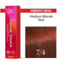 Wella Color Touch 7/4 Medium Blonde Red tube, 2 oz professional hair color