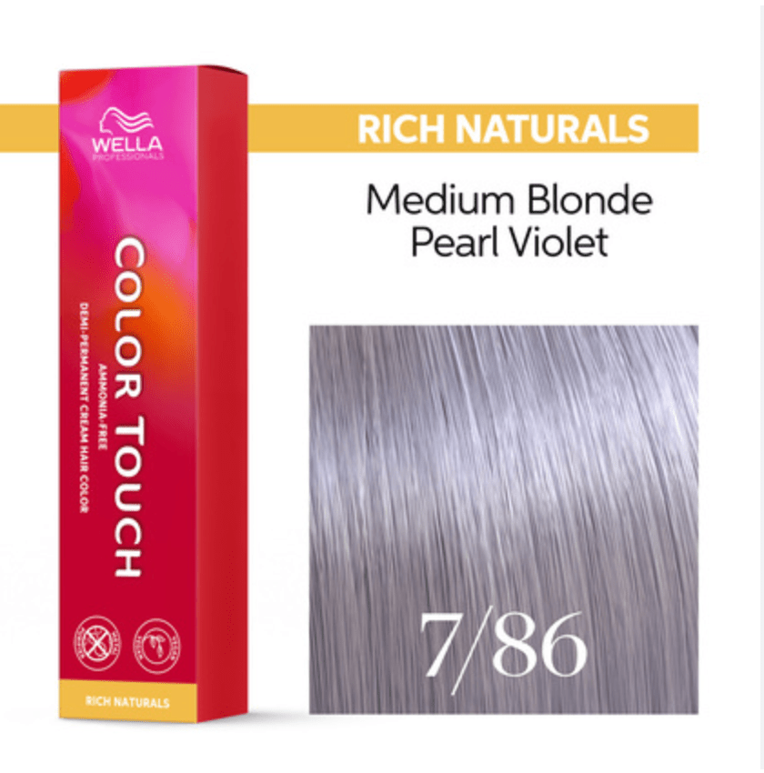 Wella Professionals Color Touch 7/86 Medium Blonde Pearl Violet cream hair color