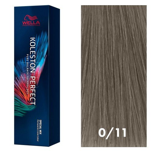 Wella Koleston Perfect Permanent Creme Hair Color tube in 0/19 Ash shade
