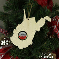 West Virginia Beer Cap Map Ornaments