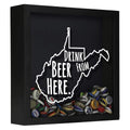 West Virginia Drink Beer From Here Beer Cap Shadow Box