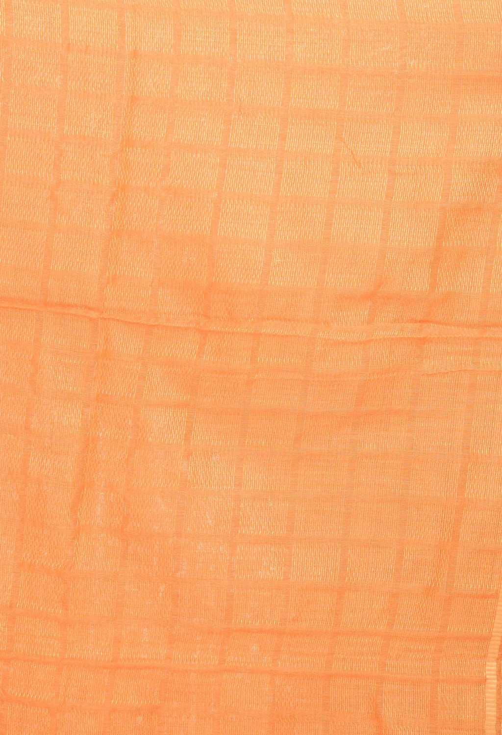 Light Orange Handloom Cotton Dupatta - Vibrant Ethnic Accent