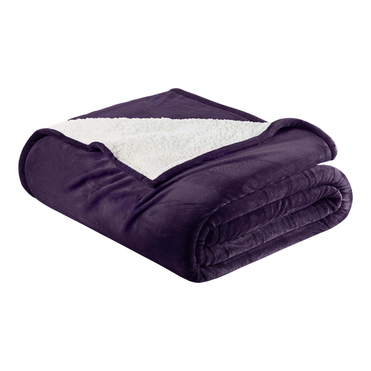 White Velvet Plush Sherpa Reversible Bed Blanket Ultra Soft - Image 45
