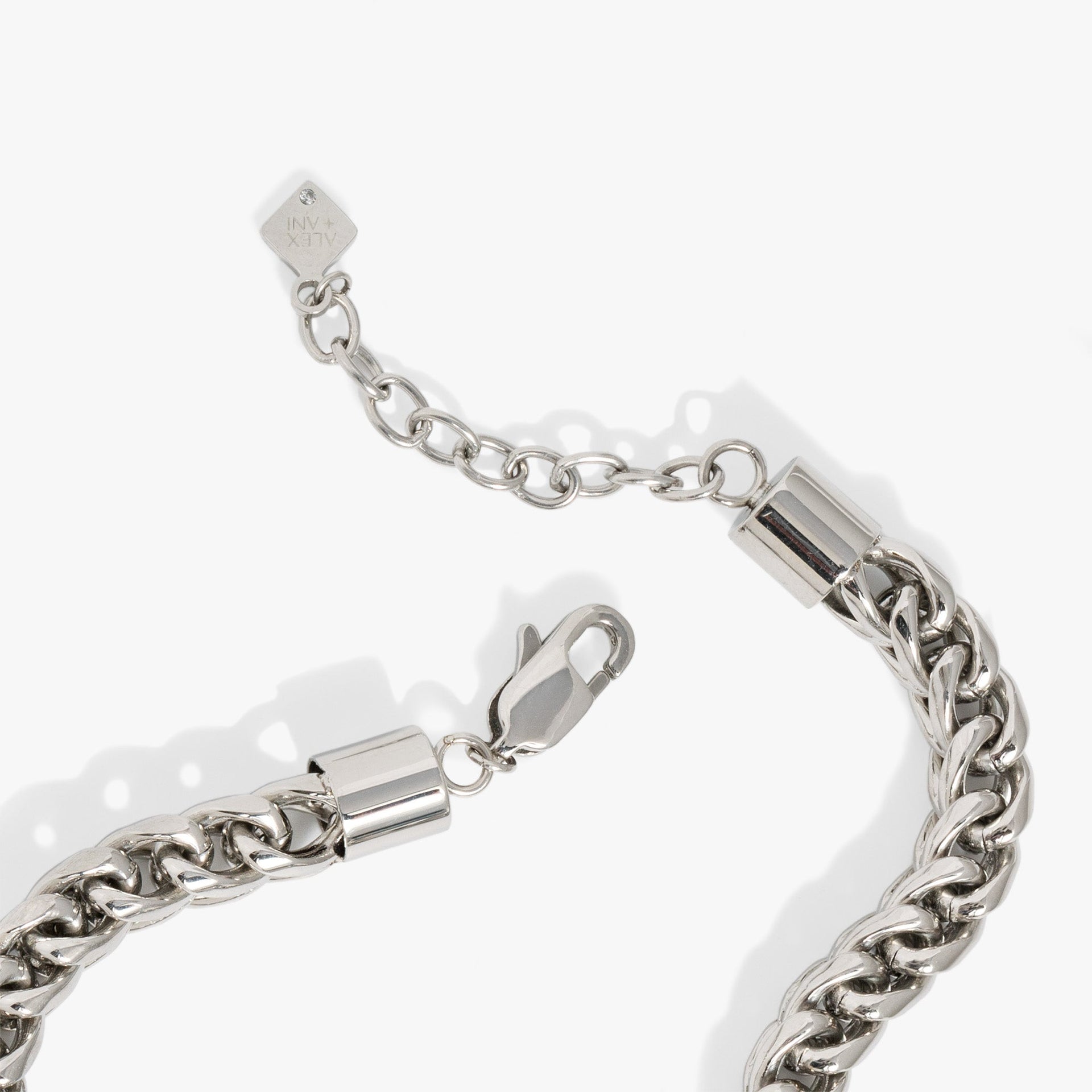 Adjustable Wheat Chain Bracelet in Tarnish-Resistant Steel