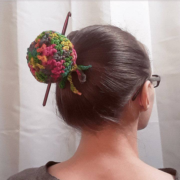 Where's My Hook? Crochet Bun Cover Pattern - Craft-Core Hair Accessory
