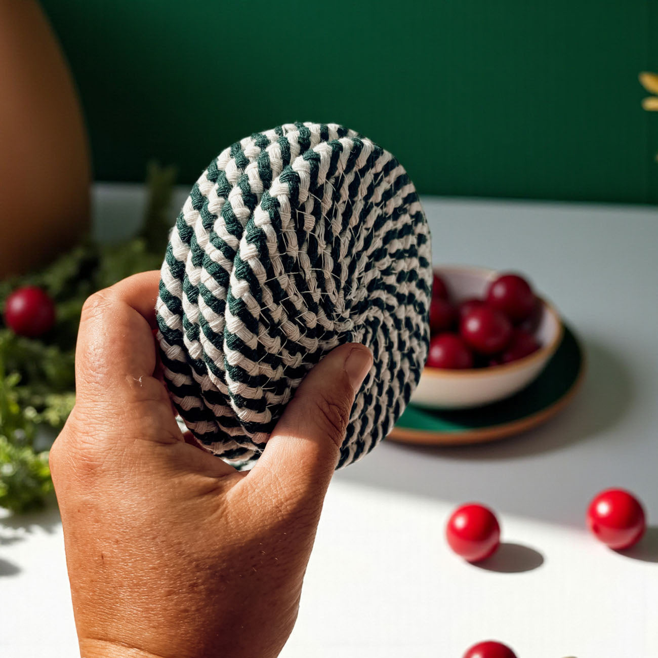 Candy Cane Coaster 4pk