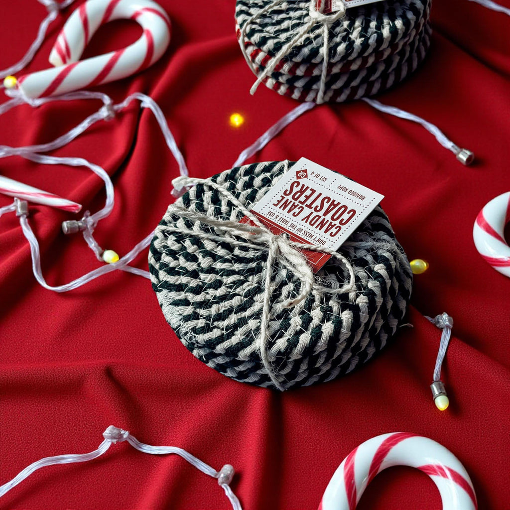 Candy Cane Coaster 4pk