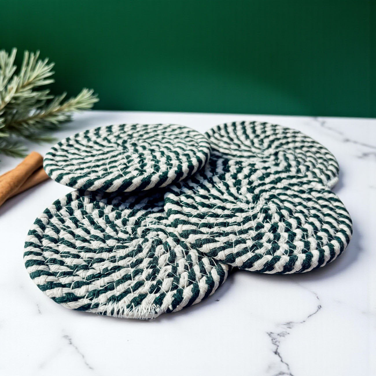 Candy Cane Coaster 4pk