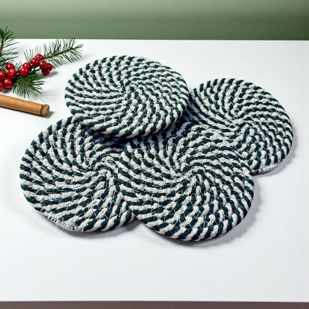 Candy Cane Coaster 4pk