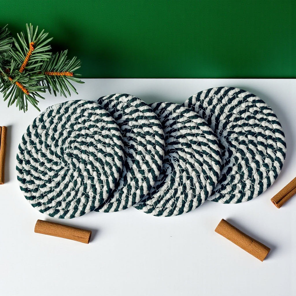 Candy Cane Coaster 4pk