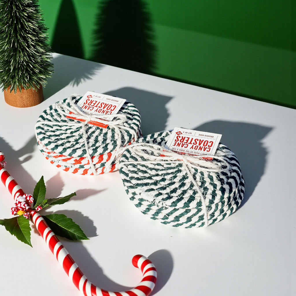 Candy Cane Coaster 4pk