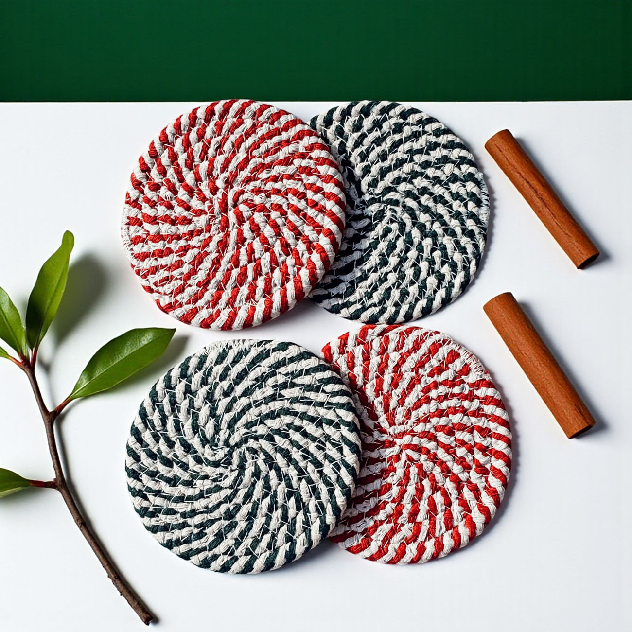 Candy Cane Coaster 4pk