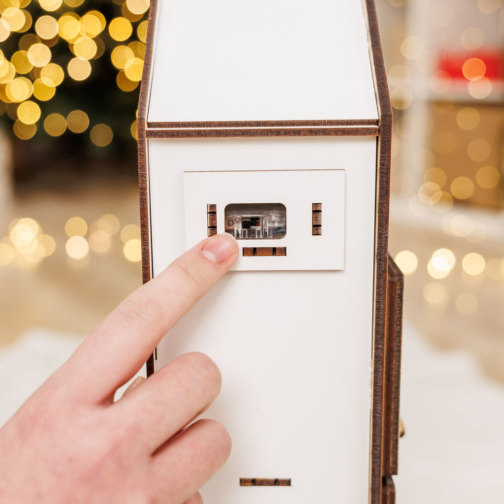 Minimalist White Wooden Christmas Advent Calendar for Kids