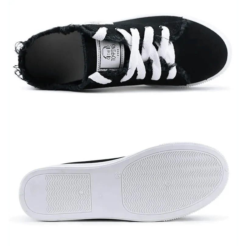 Classic White Canvas Sneakers for Women Casual Summer Fashion Shoes