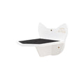 Modern white wooden wall-mounted steps for cats