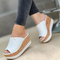 Women's White Peep Toe High Heel Sandals Elegant Summer Shoes