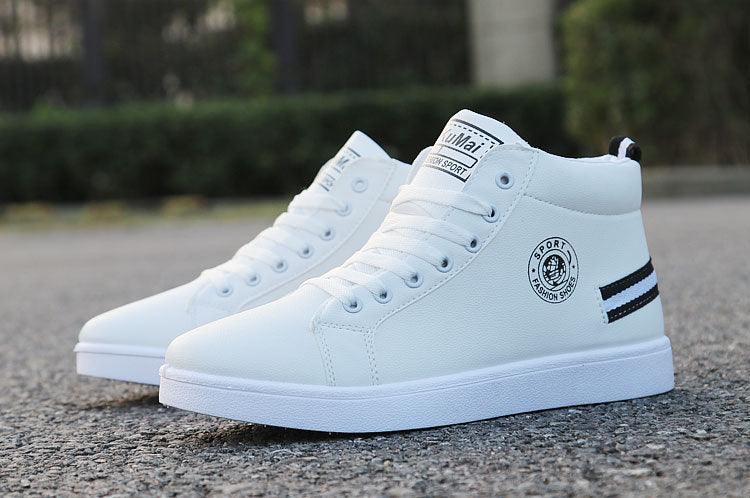 Boys High Top Plush Sneakers Trendy Casual Walking Shoes
