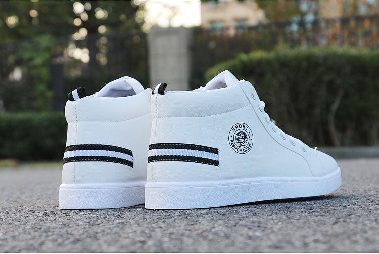 Boys High Top Plush Sneakers Trendy Casual Walking Shoes