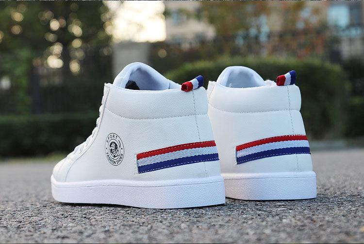 Boys High Top Plush Sneakers Trendy Casual Walking Shoes