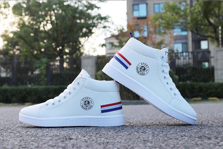 Boys High Top Plush Sneakers Trendy Casual Walking Shoes