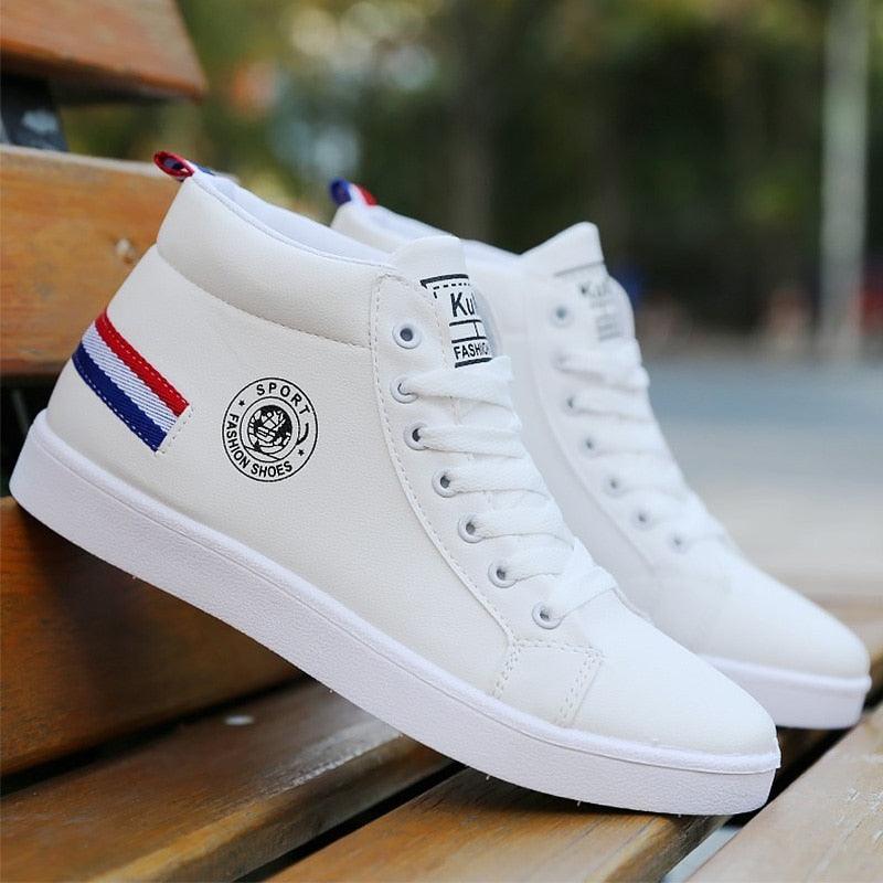 Boys High Top Plush Sneakers Trendy Casual Walking Shoes