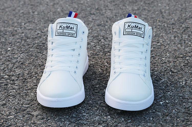 Boys High Top Plush Sneakers Trendy Casual Walking Shoes