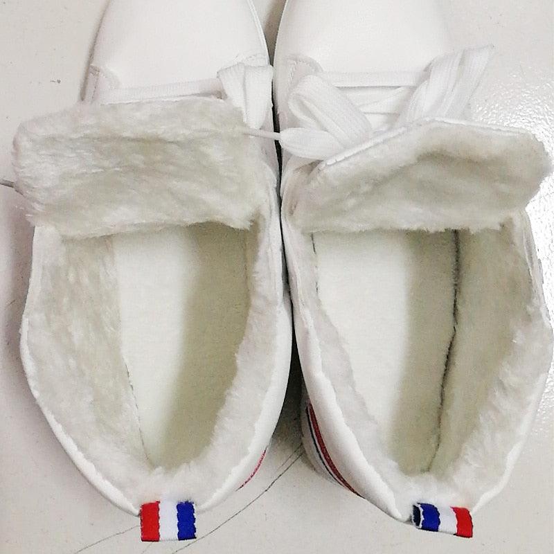 Boys High Top Plush Sneakers Trendy Casual Walking Shoes