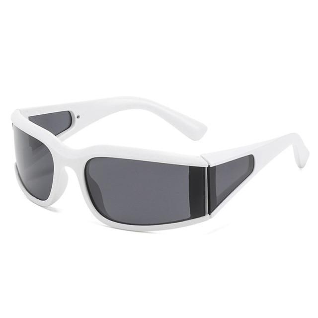Modern White Frame Polarized Sunglasses with UV400 Protection