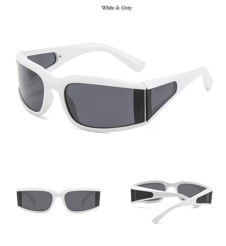 Modern White Frame Polarized Sunglasses with UV400 Protection