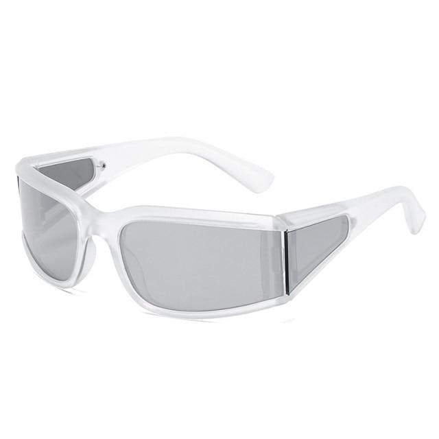 Modern White Frame Polarized Sunglasses with UV400 Protection