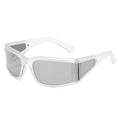 Modern White Frame Polarized Sunglasses with UV400 Protection