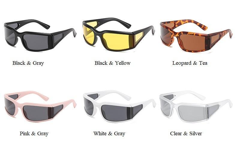 Modern White Frame Polarized Sunglasses with UV400 Protection