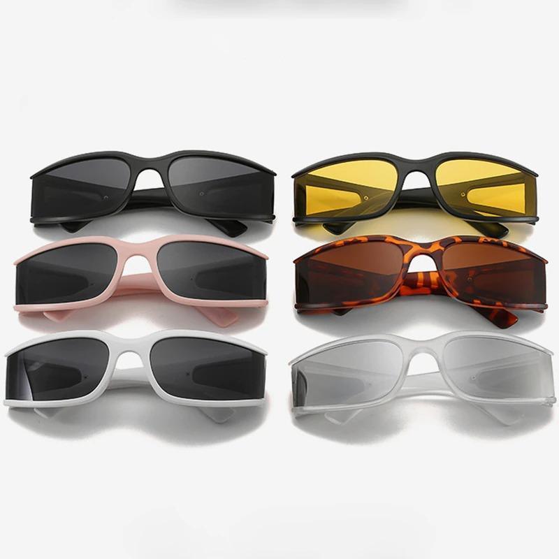 Modern White Frame Polarized Sunglasses with UV400 Protection