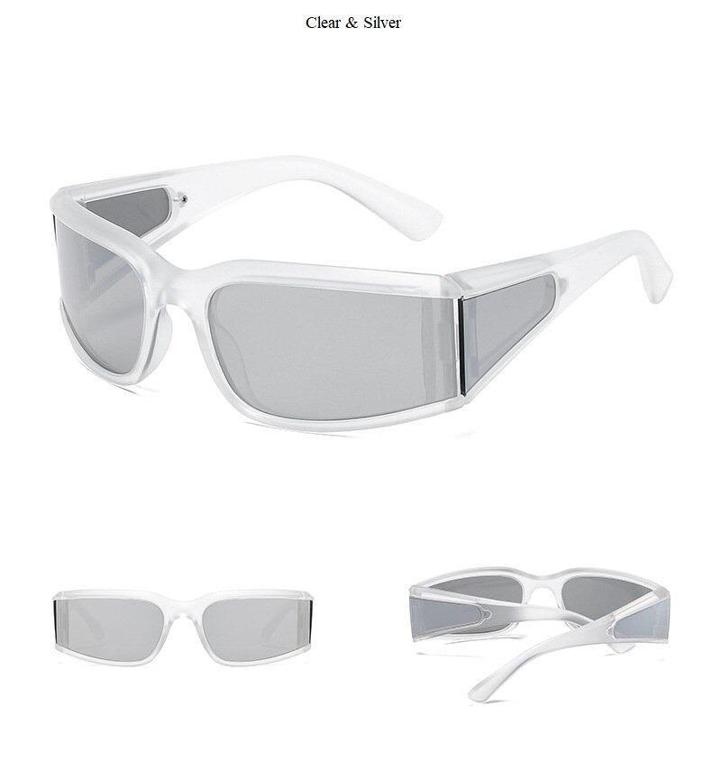 Modern White Frame Polarized Sunglasses with UV400 Protection