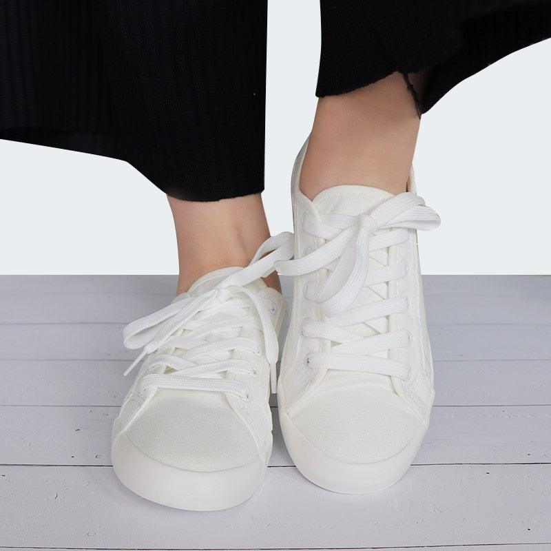 Women's Classic Canvas Walking Sneakers – Casual Slip-On Trainers