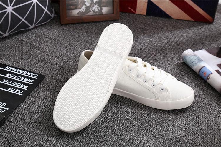 Women's Classic Canvas Walking Sneakers – Casual Slip-On Trainers