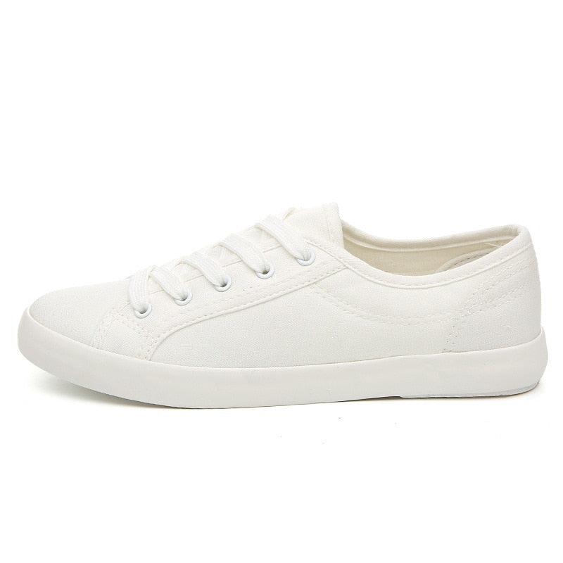 Women's Classic Canvas Walking Sneakers – Casual Slip-On Trainers