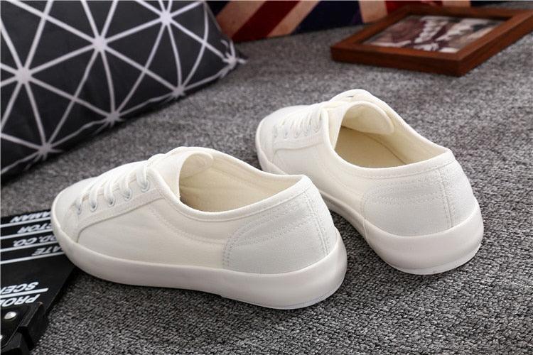 Women's Classic Canvas Walking Sneakers – Casual Slip-On Trainers