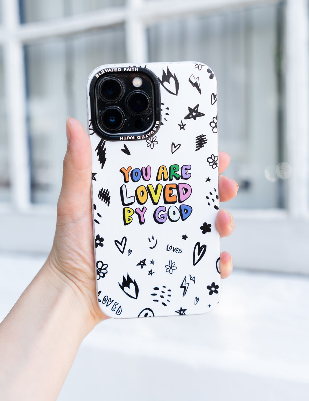 You Are Loved By God Doodle Print iPhone Case