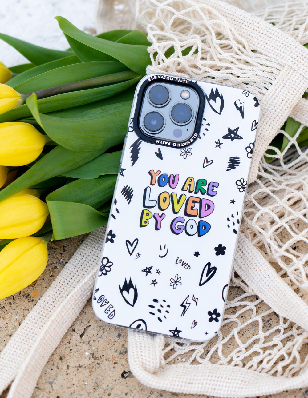 You Are Loved By God Doodle Print iPhone Case
